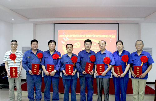 2015德赢VWIN“新党员宣誓暨优异党员表扬大会”